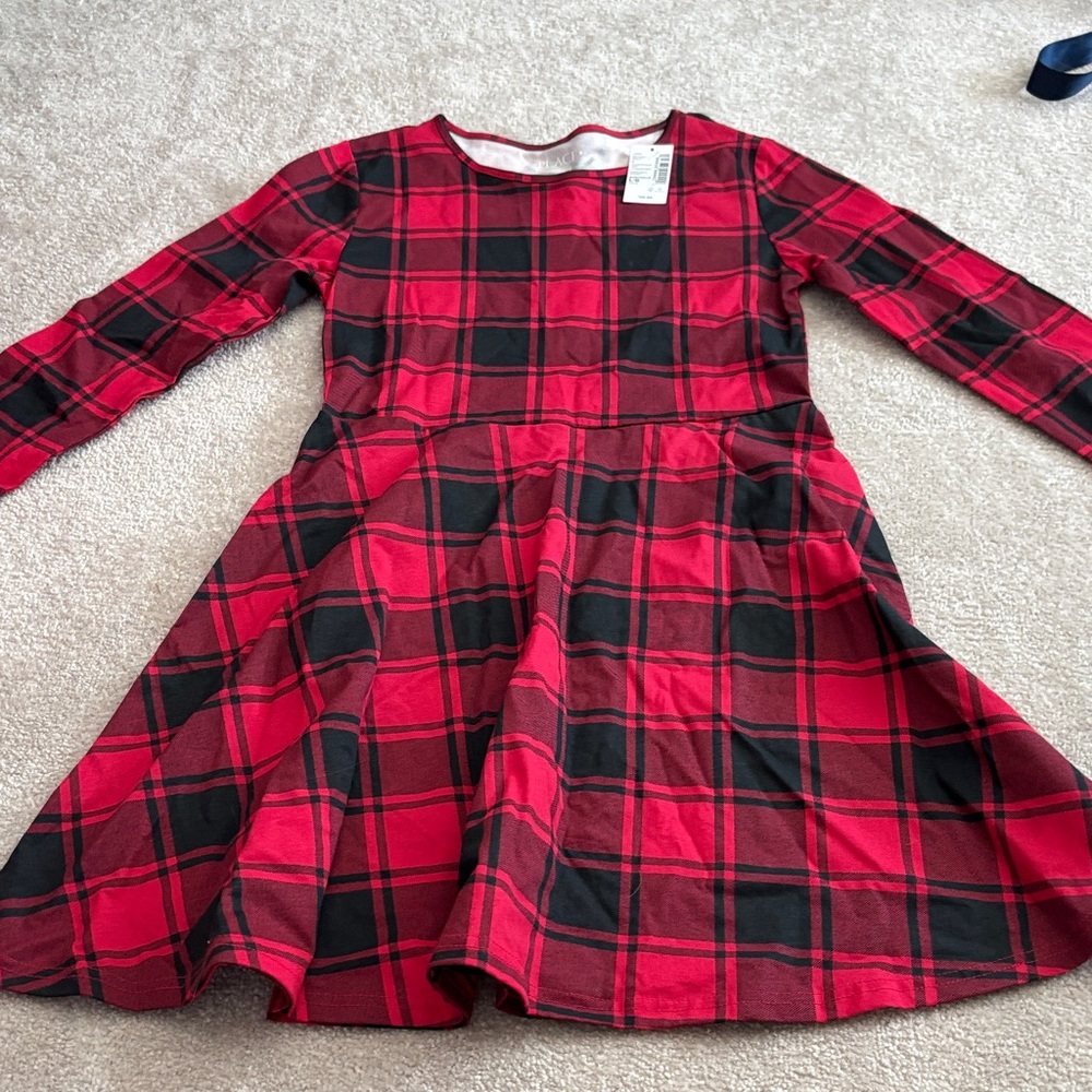The Children's Place Red and Black Plaid Dress